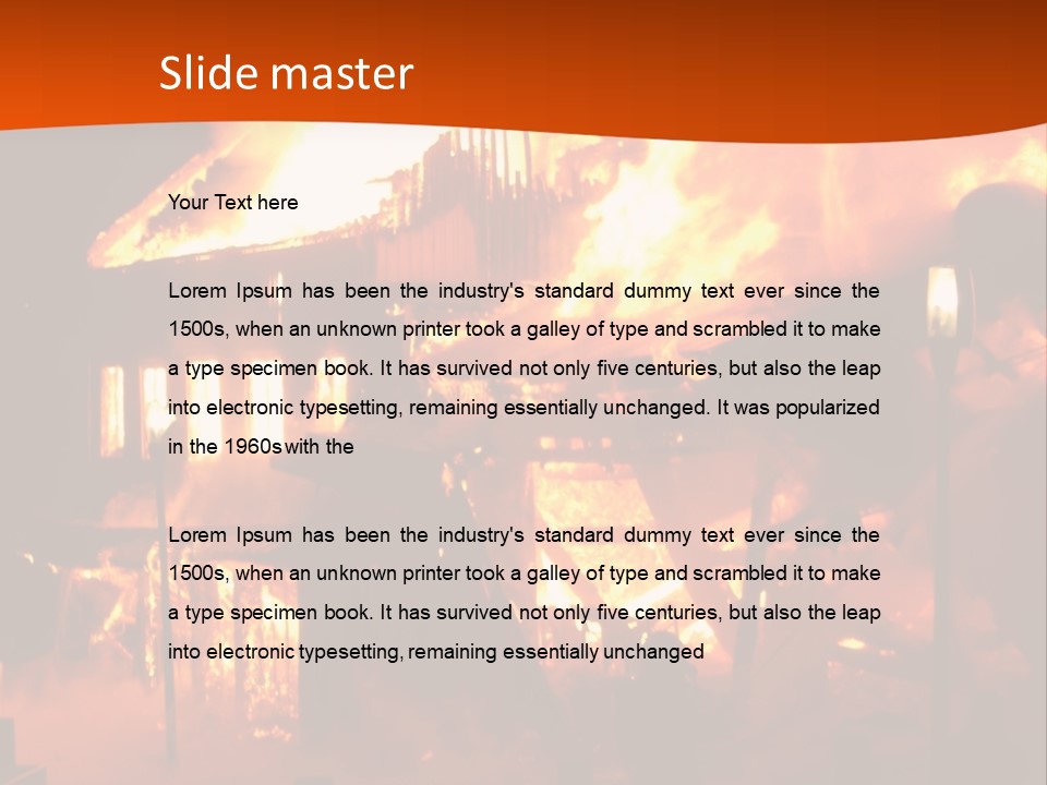 Building Hot Flame PowerPoint Template