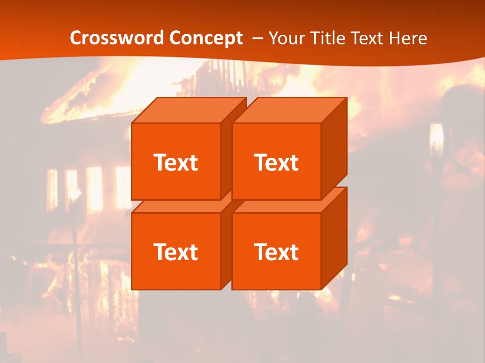 Building Hot Flame PowerPoint Template