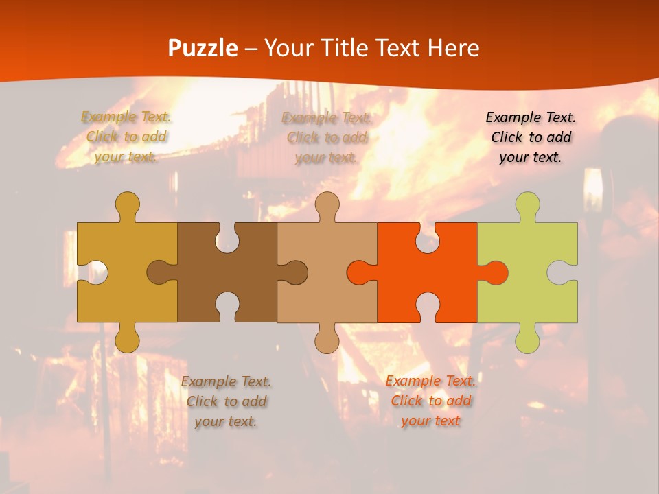 Building Hot Flame PowerPoint Template