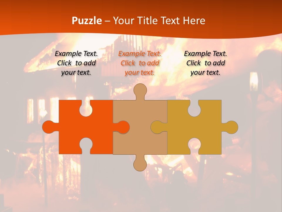 Building Hot Flame PowerPoint Template