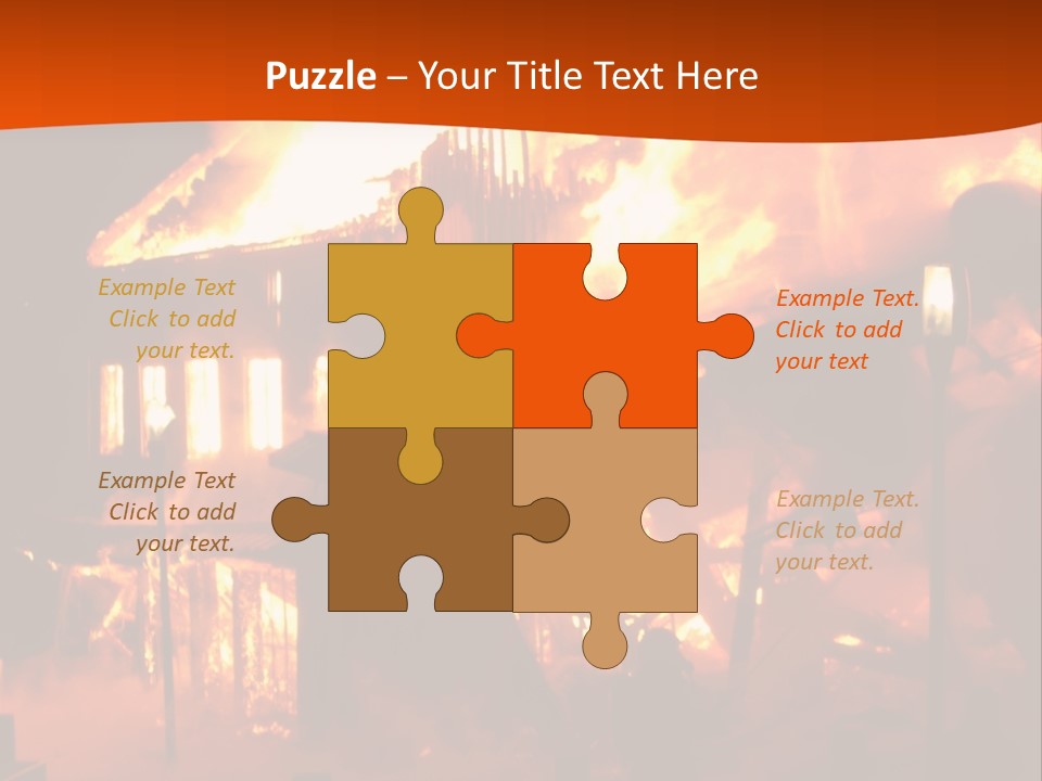 Building Hot Flame PowerPoint Template