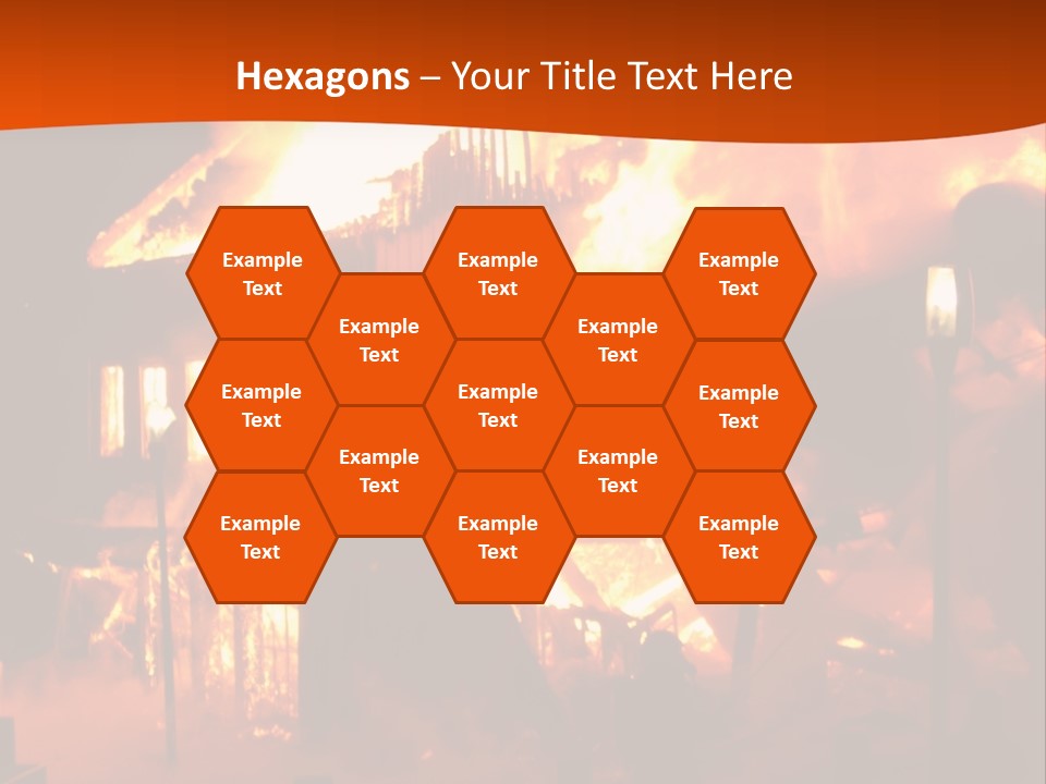 Building Hot Flame PowerPoint Template