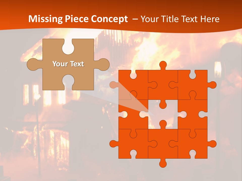 Building Hot Flame PowerPoint Template