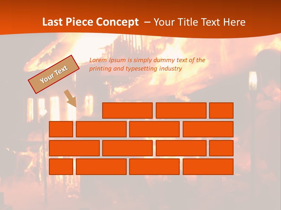 Building Hot Flame PowerPoint Template