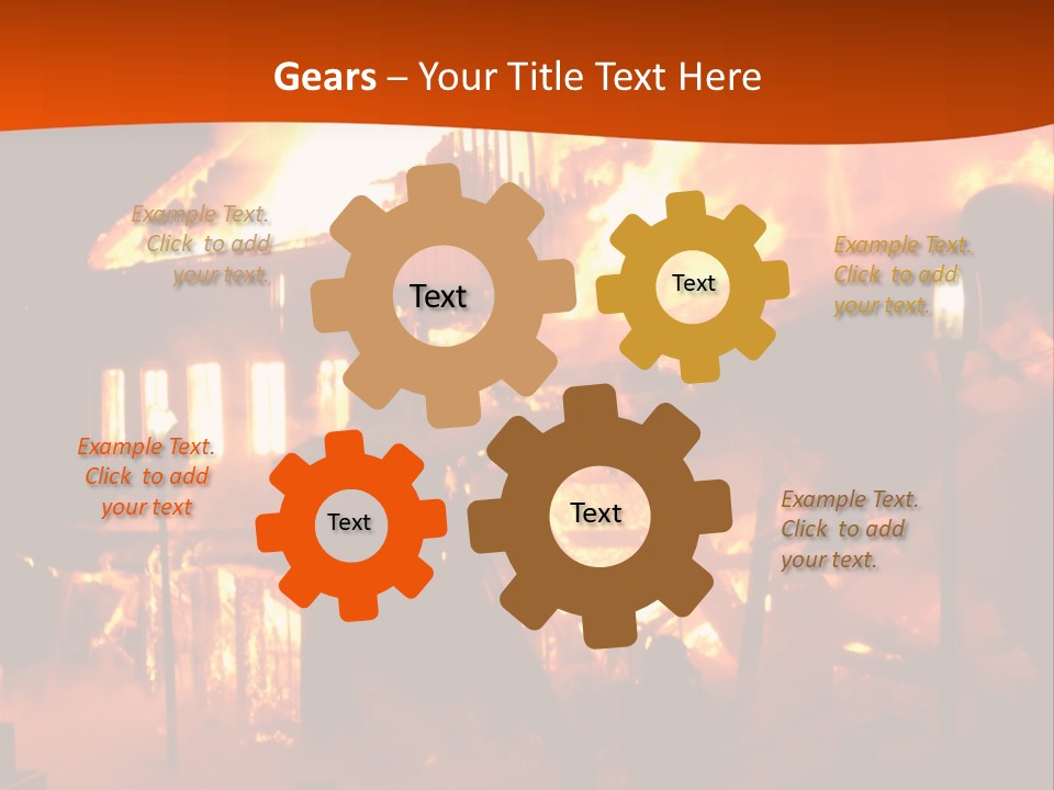 Building Hot Flame PowerPoint Template