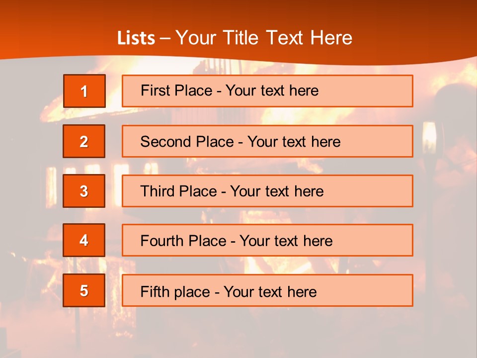Building Hot Flame PowerPoint Template