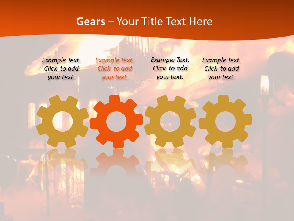 Building Hot Flame PowerPoint Template