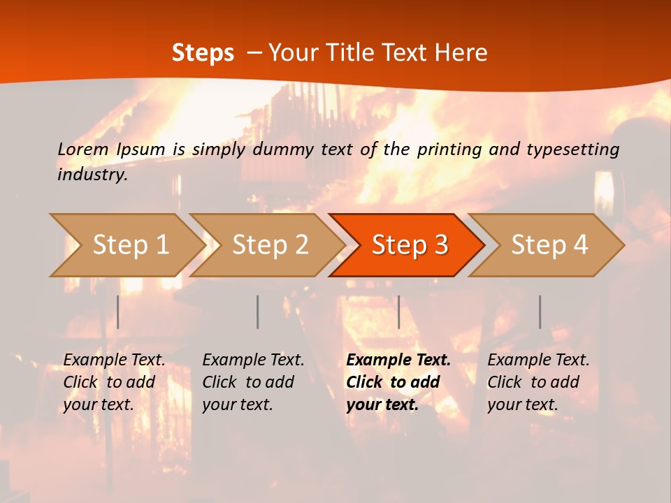 Building Hot Flame PowerPoint Template