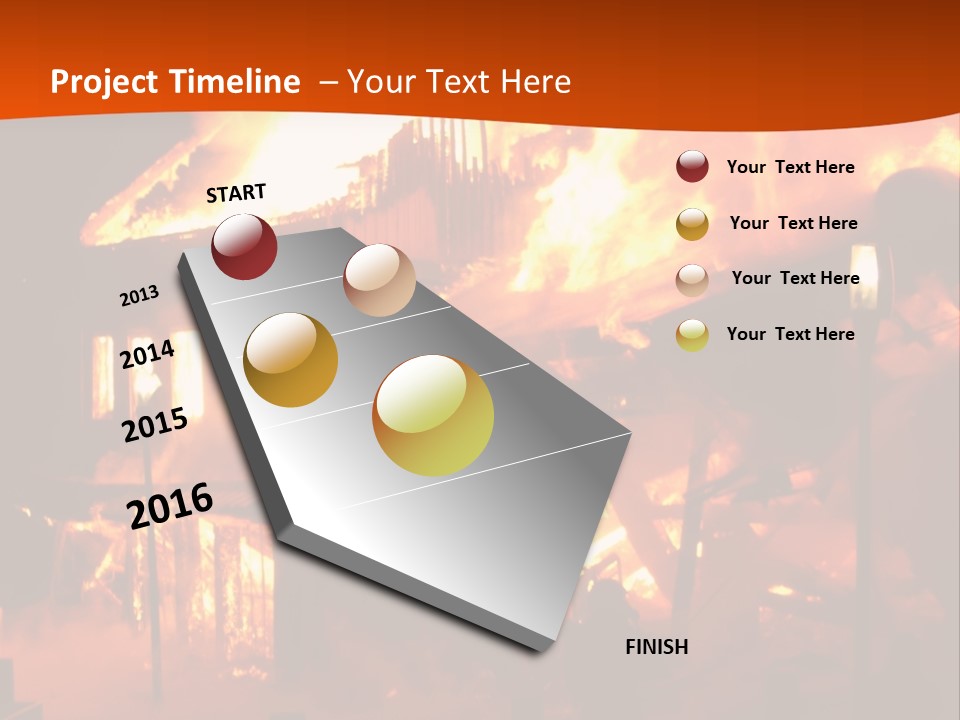 Building Hot Flame PowerPoint Template
