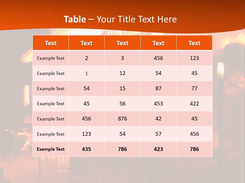 Building Hot Flame PowerPoint Template
