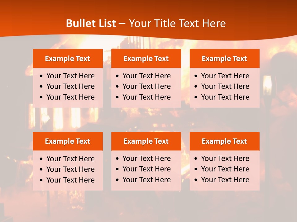 Building Hot Flame PowerPoint Template