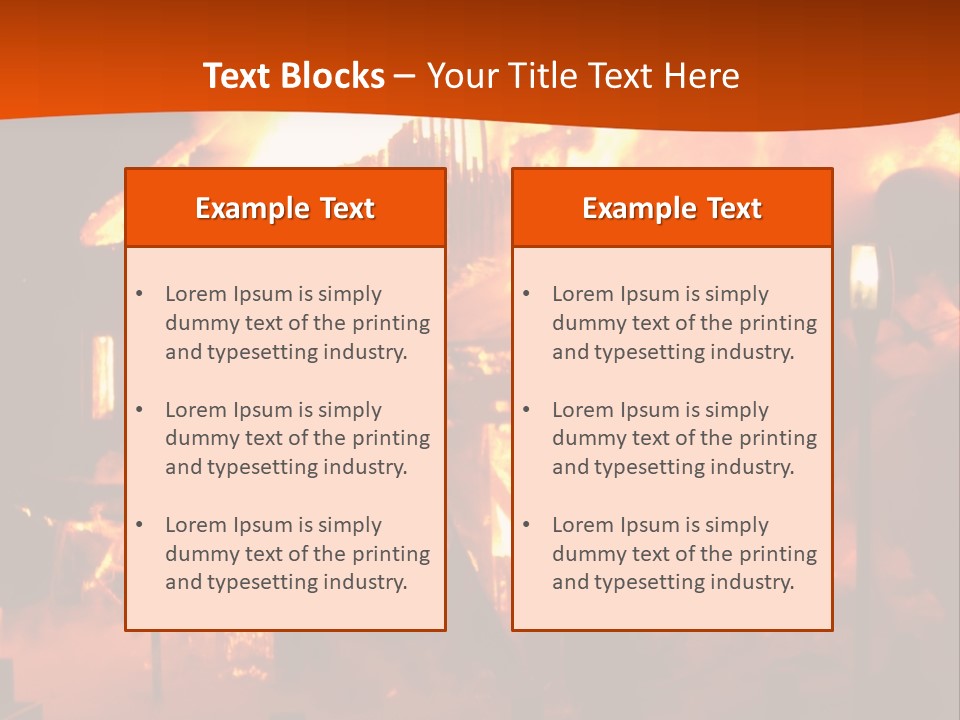 Building Hot Flame PowerPoint Template