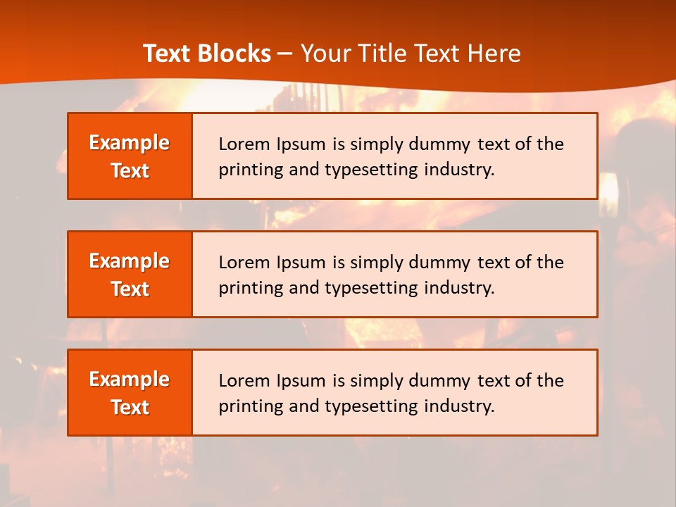 Building Hot Flame PowerPoint Template