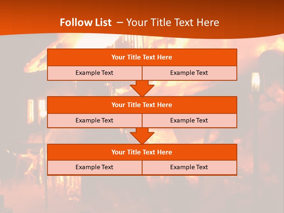 Building Hot Flame PowerPoint Template