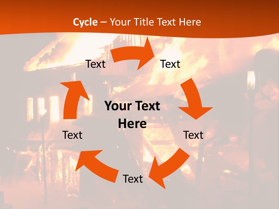 Building Hot Flame PowerPoint Template