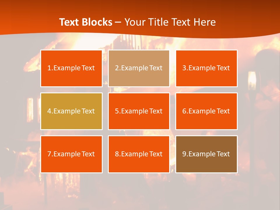 Building Hot Flame PowerPoint Template
