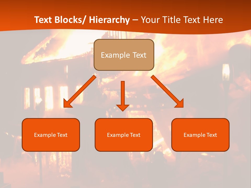 Building Hot Flame PowerPoint Template