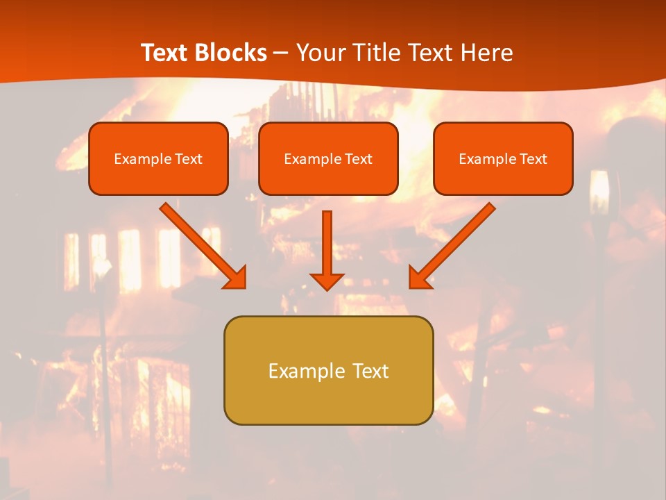 Building Hot Flame PowerPoint Template