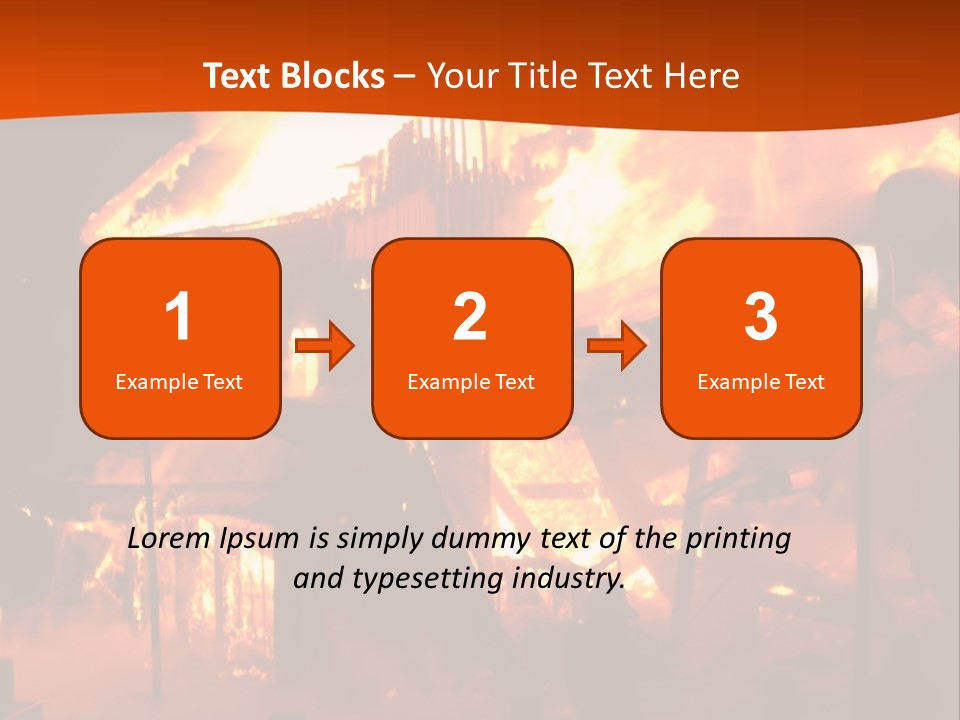 Building Hot Flame PowerPoint Template