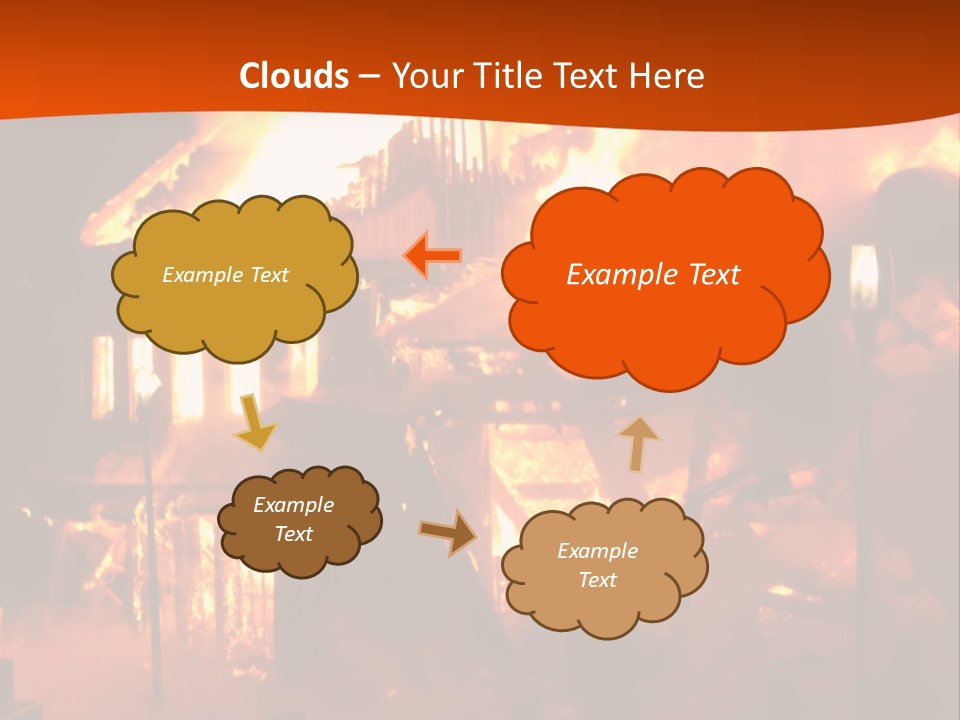 Building Hot Flame PowerPoint Template