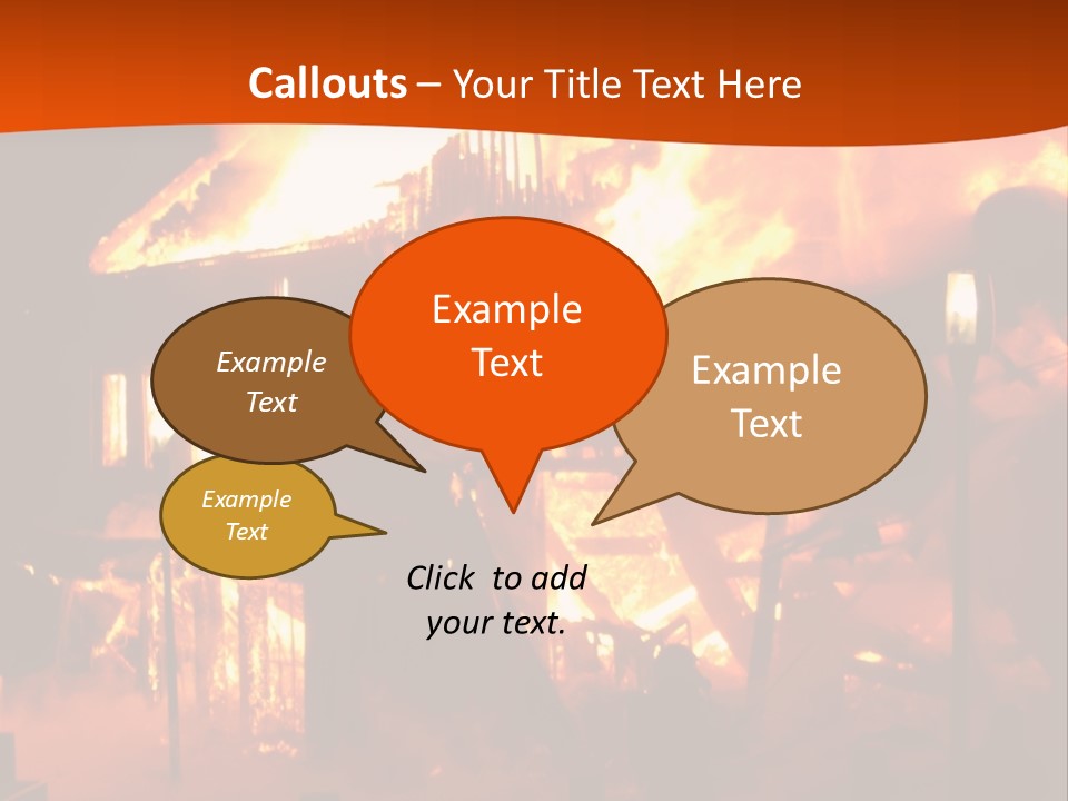 Building Hot Flame PowerPoint Template