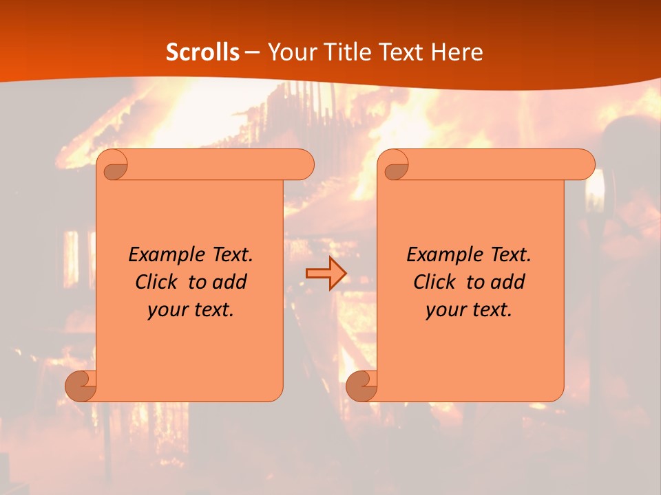 Building Hot Flame PowerPoint Template