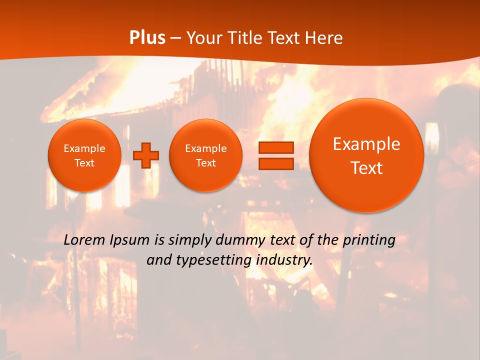 Building Hot Flame PowerPoint Template