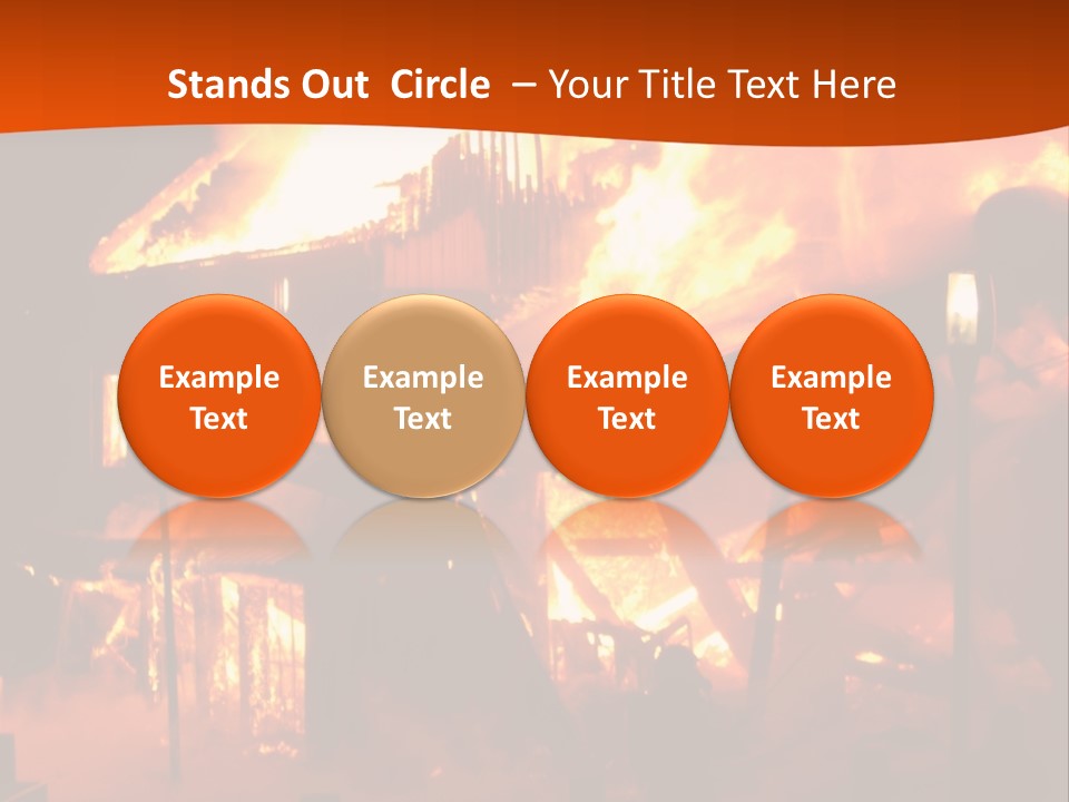 Building Hot Flame PowerPoint Template