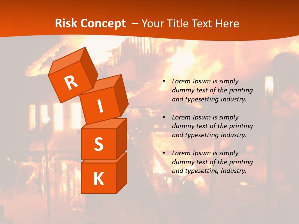 Building Hot Flame PowerPoint Template