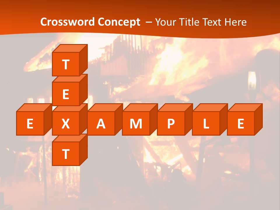 Building Hot Flame PowerPoint Template