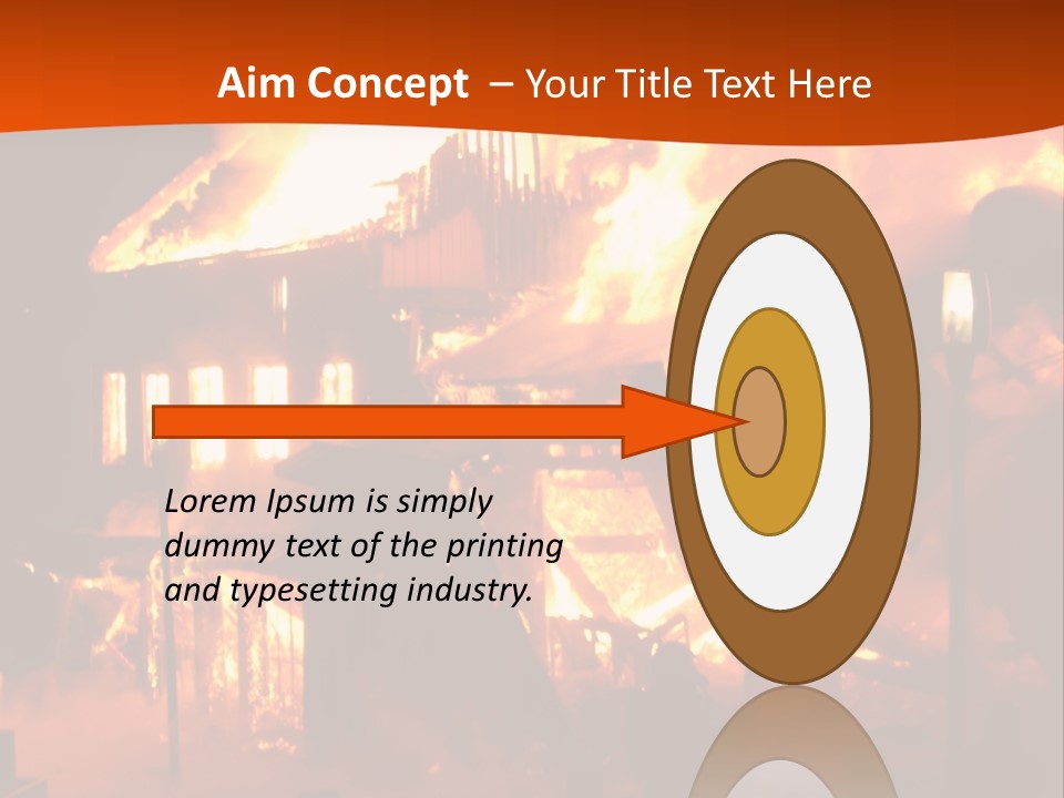 Building Hot Flame PowerPoint Template
