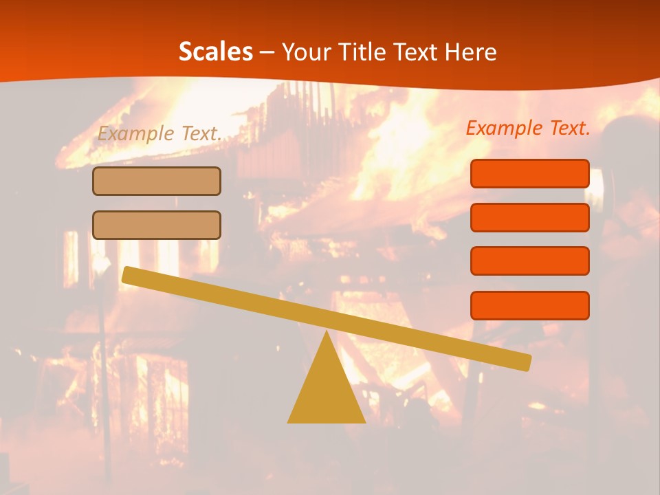 Building Hot Flame PowerPoint Template