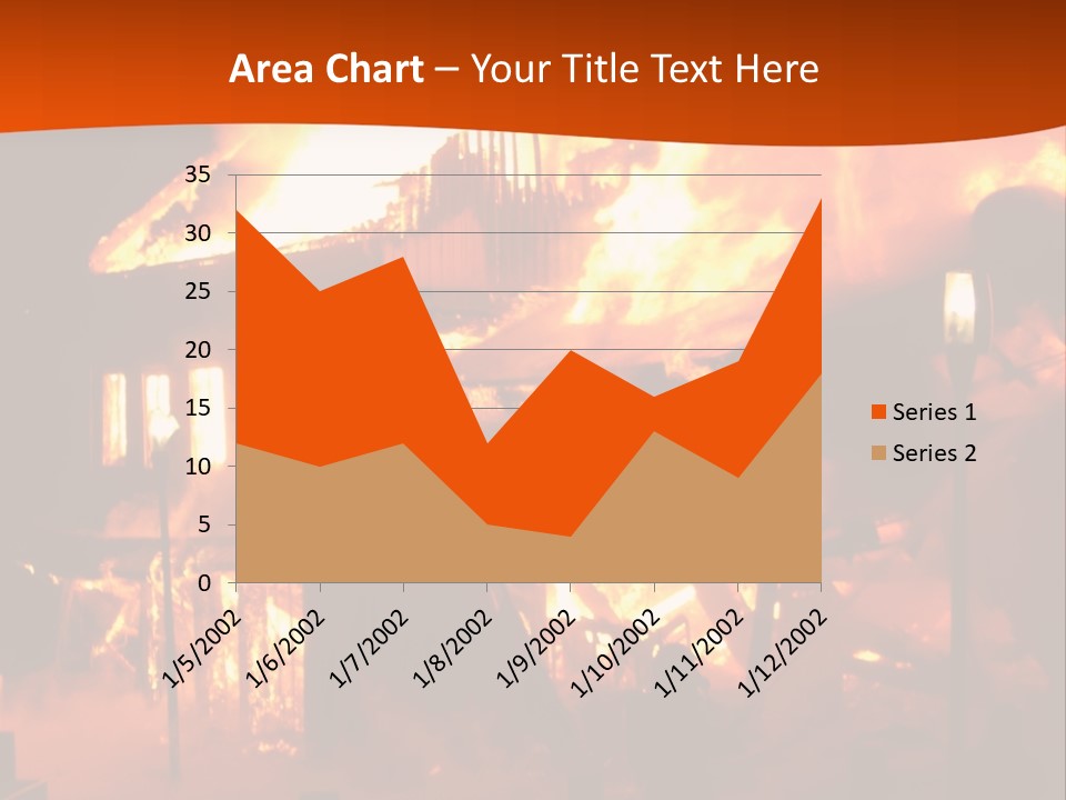 Building Hot Flame PowerPoint Template