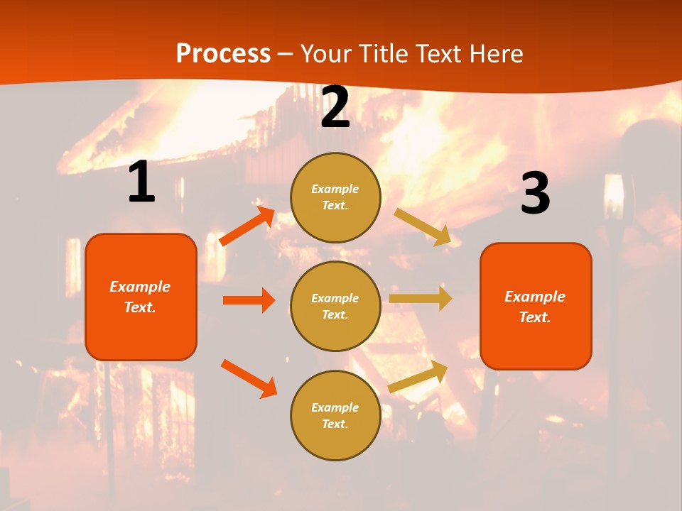 Building Hot Flame PowerPoint Template