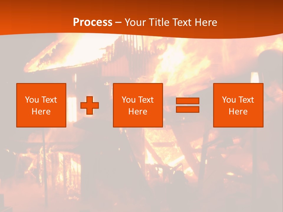Building Hot Flame PowerPoint Template