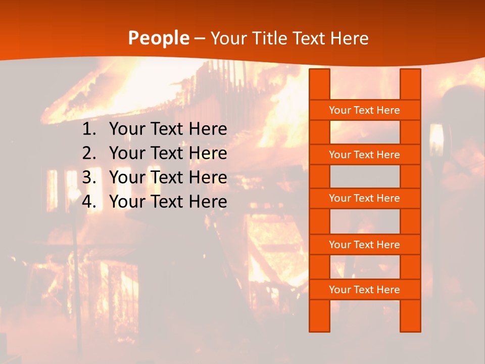 Building Hot Flame PowerPoint Template