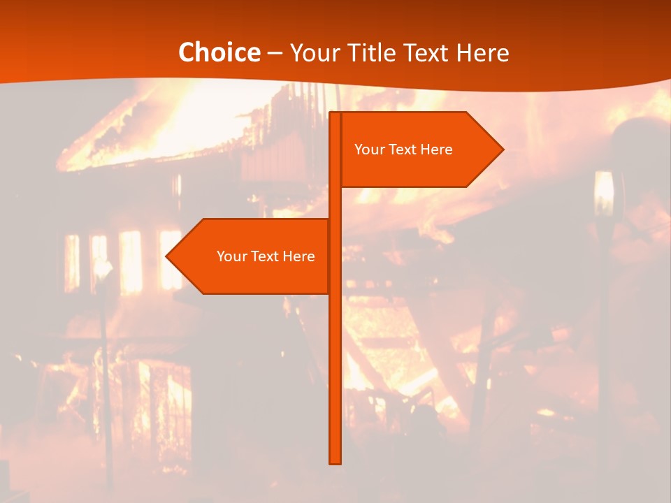 Building Hot Flame PowerPoint Template