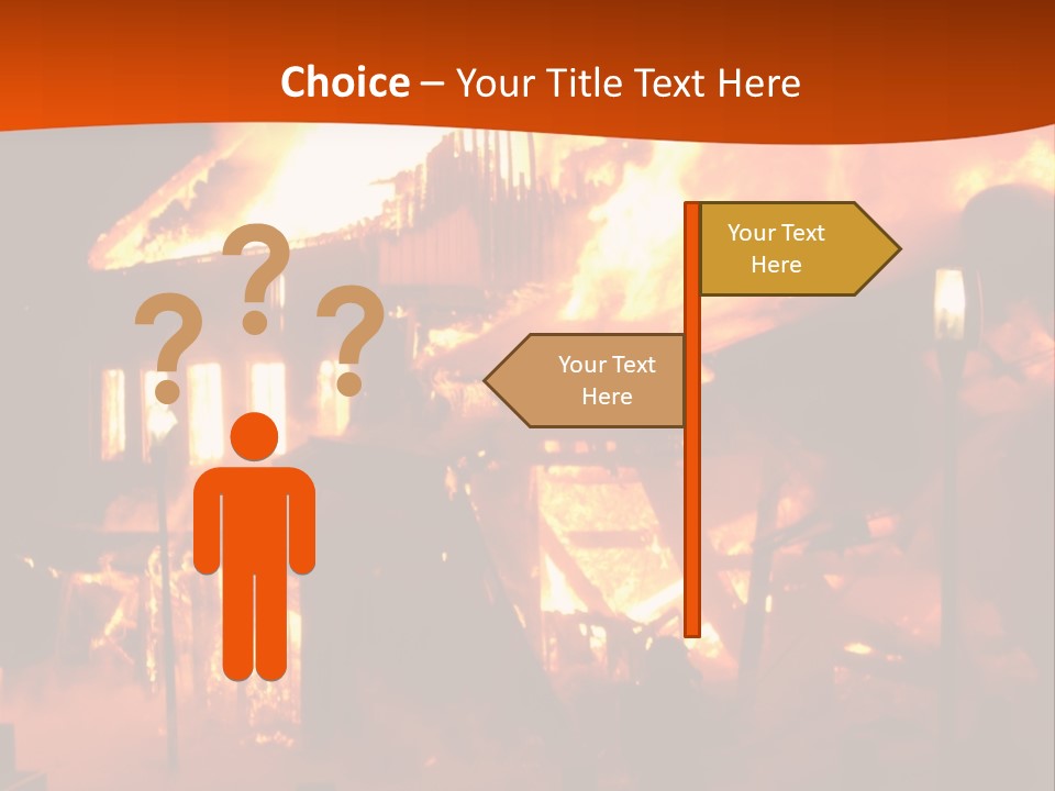 Building Hot Flame PowerPoint Template