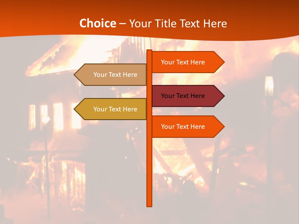 Building Hot Flame PowerPoint Template