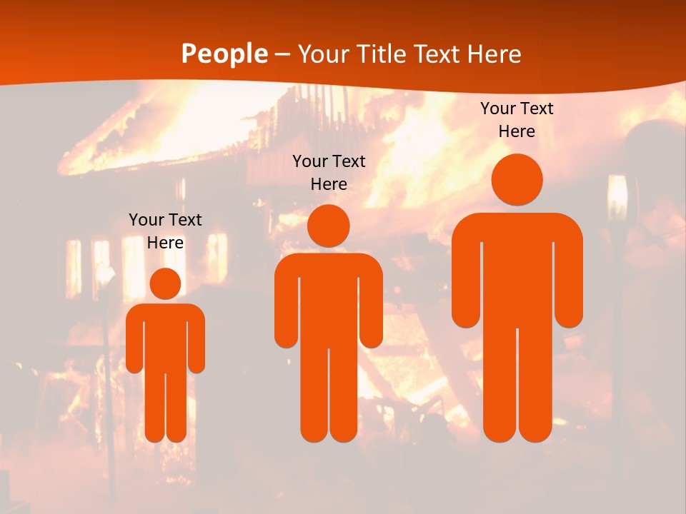 Building Hot Flame PowerPoint Template