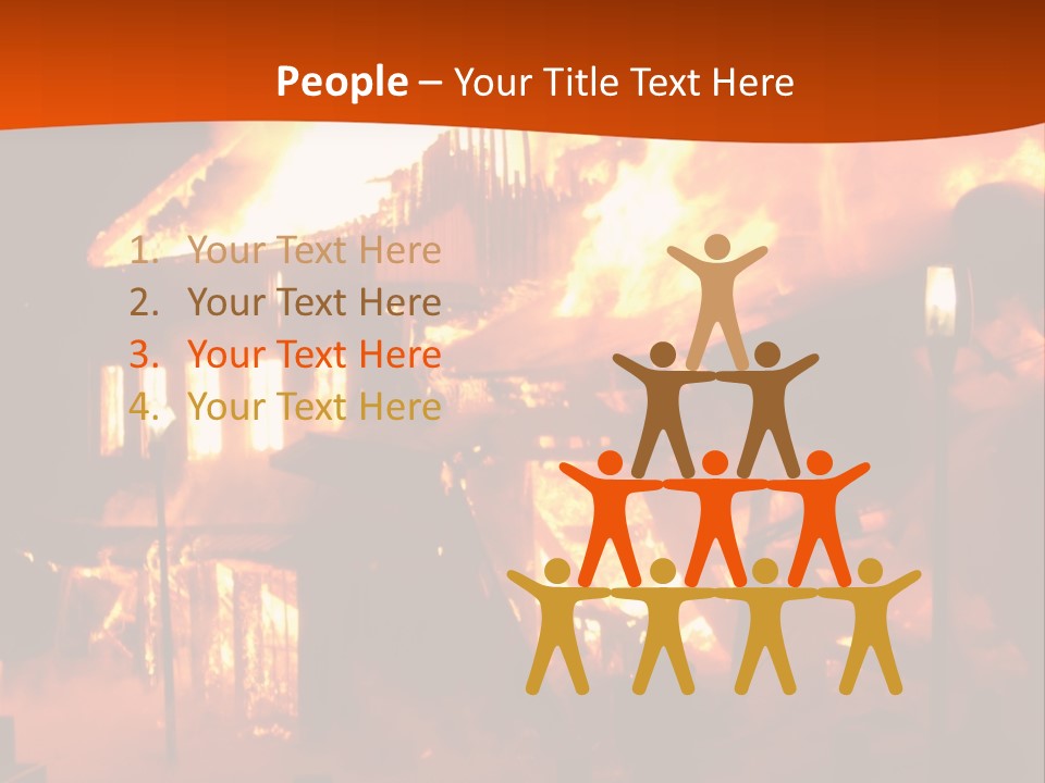 Building Hot Flame PowerPoint Template