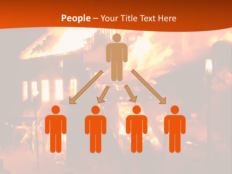 Building Hot Flame PowerPoint Template