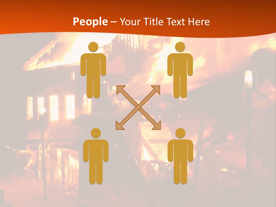 Building Hot Flame PowerPoint Template