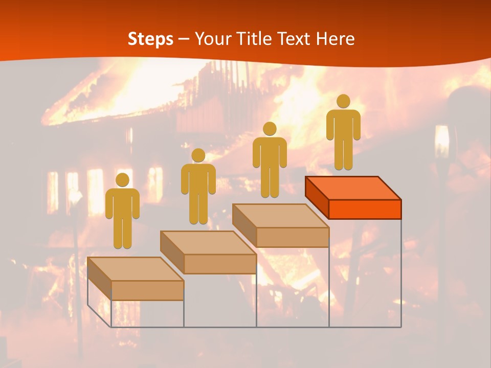 Building Hot Flame PowerPoint Template