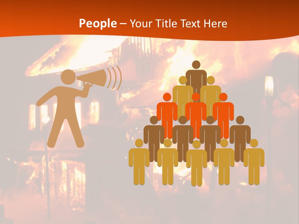 Building Hot Flame PowerPoint Template