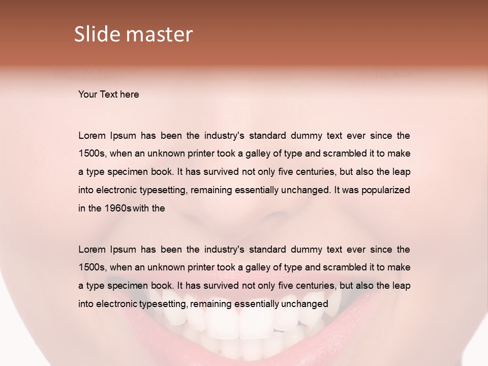 Beautiful Lips Pretty PowerPoint Template