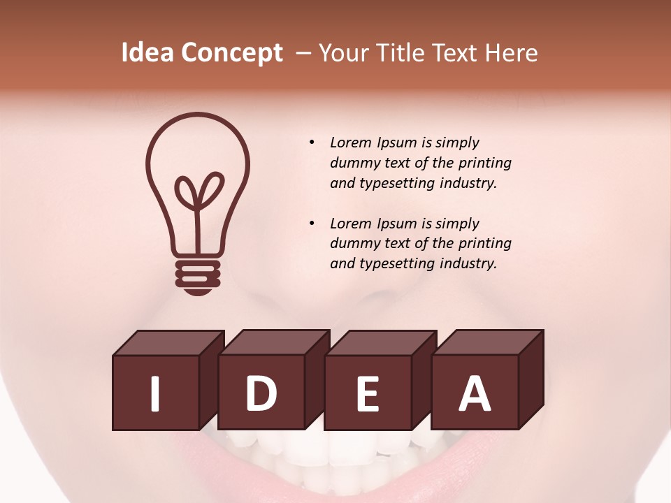 Beautiful Lips Pretty PowerPoint Template