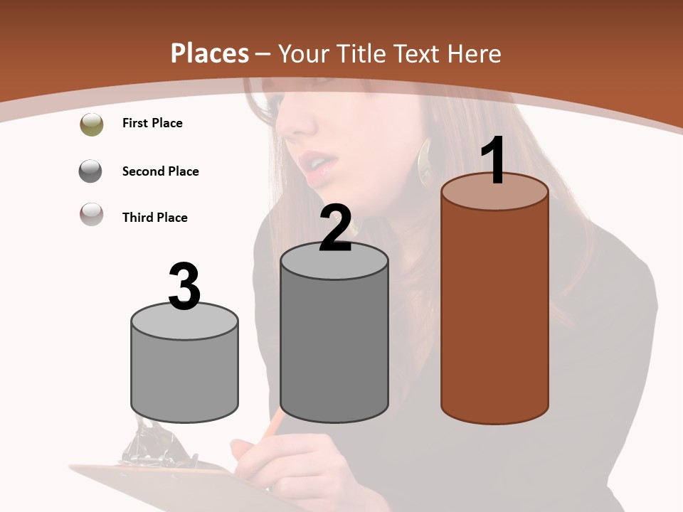 Pencil Professional Girl PowerPoint Template