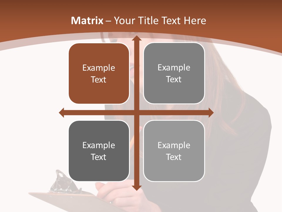 Pencil Professional Girl PowerPoint Template