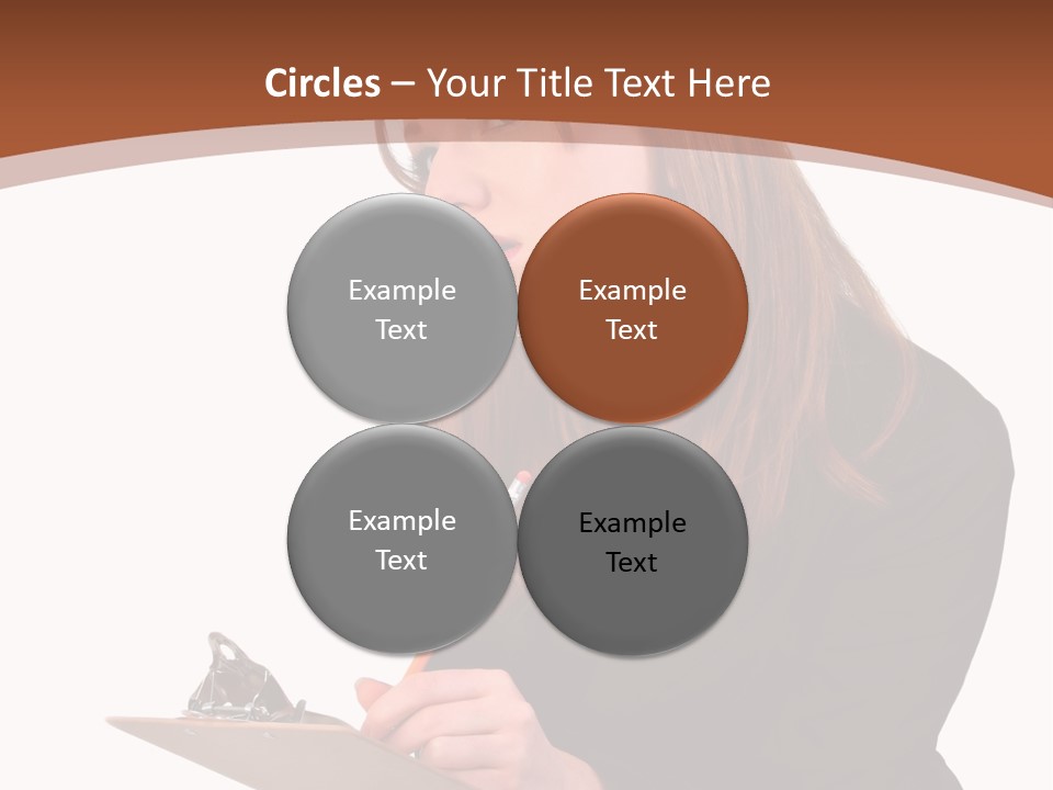 Pencil Professional Girl PowerPoint Template